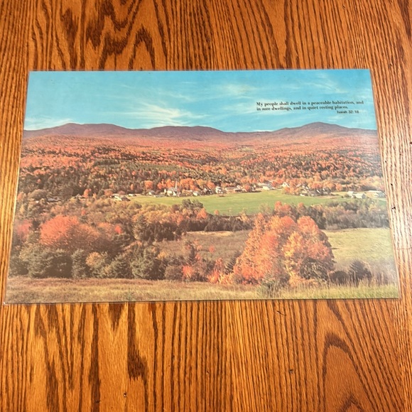 6 Vintage Inspirational Bible Scripture Laminated placemats by Bright of America - Picture 12 of 15